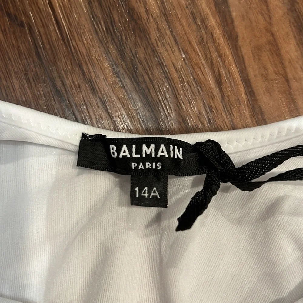 Balmain Silver One Piece With Logo